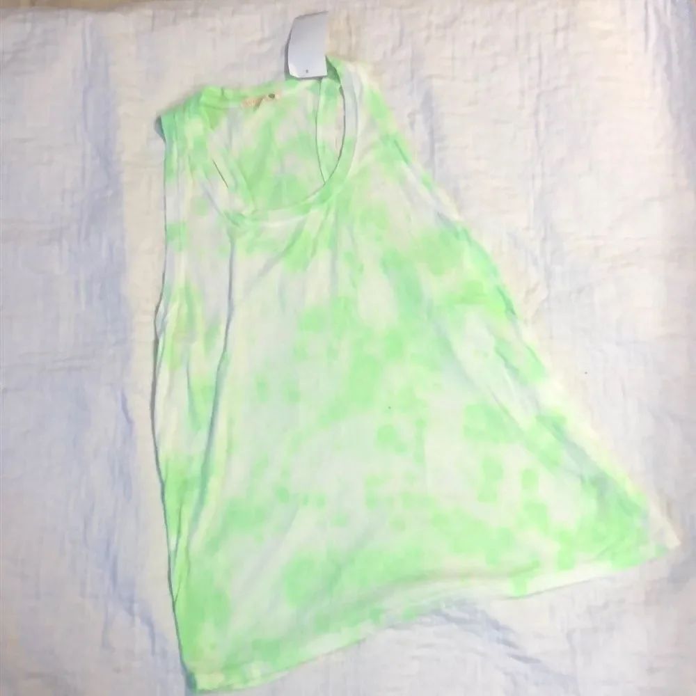NWT Sundry Pop of Lime Tie Dye Raceback Tank size 1